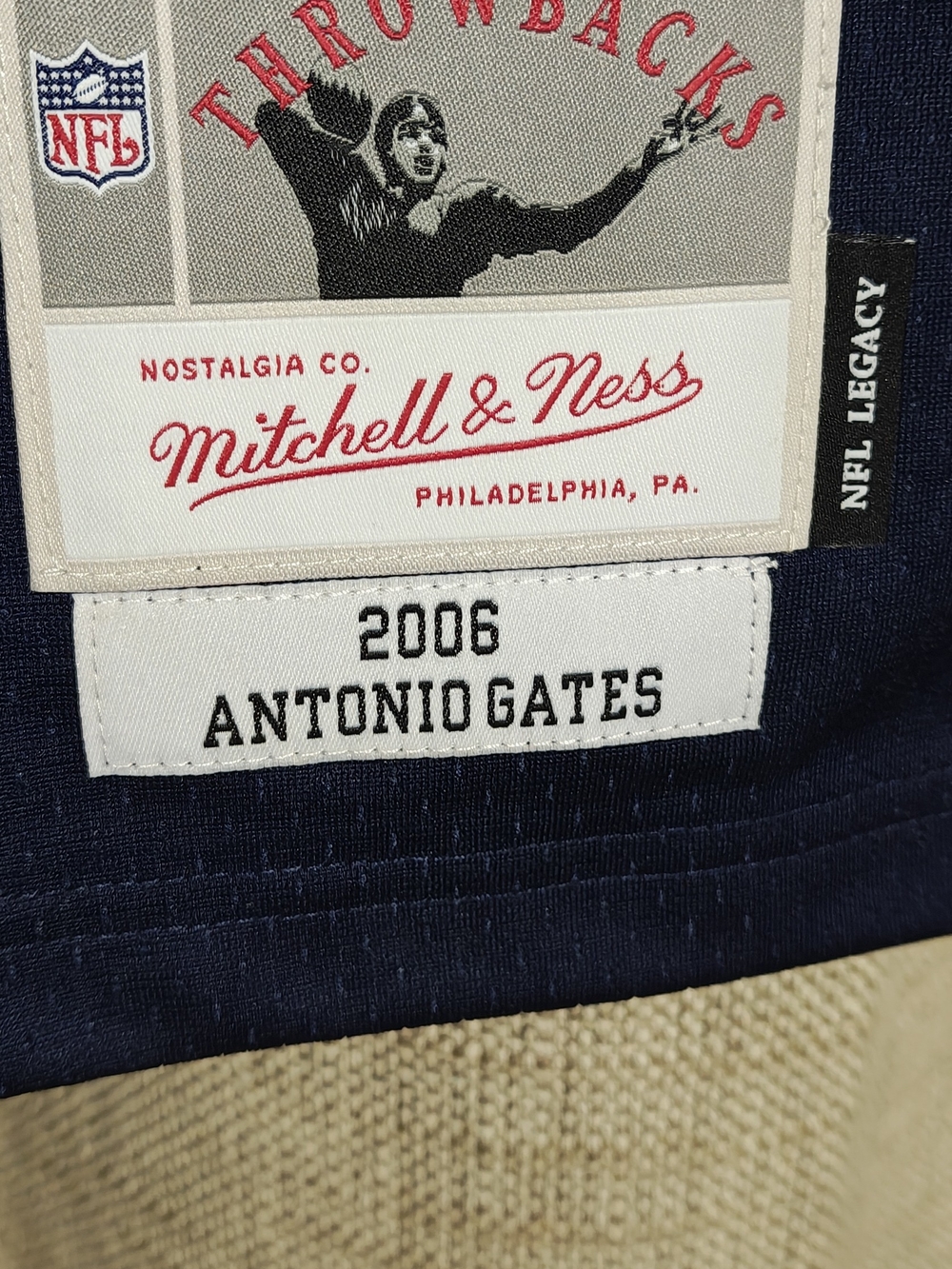 Mitchell & Ness Navy and White Antonio Gates 2006 Throwbacks Jersey